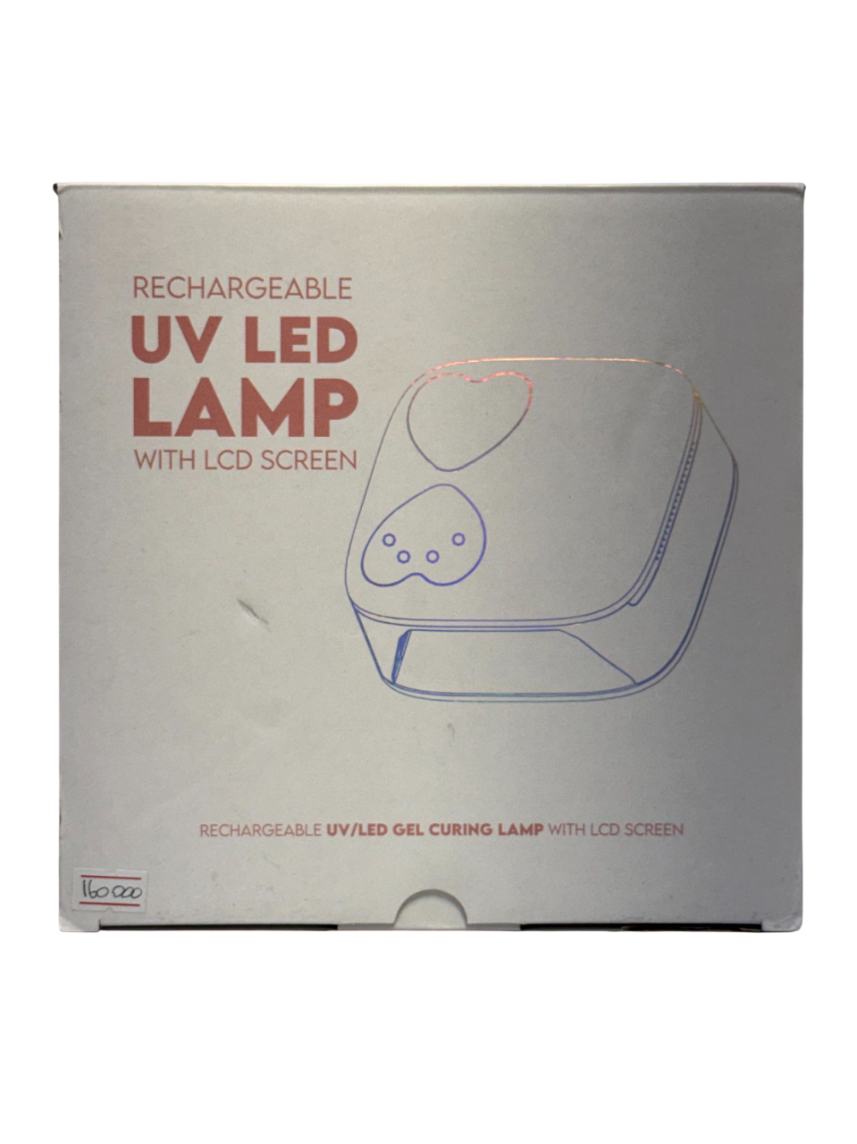 Lámpara UV LED 80W Inalámbrica LCD Corazón con Diamantes