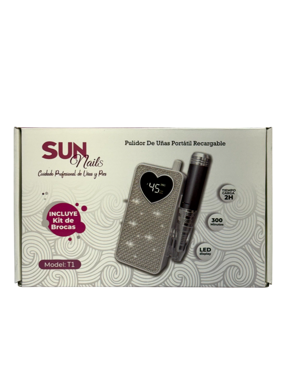 Drill SUN T1 Rosa Corazón con Diamantes 45.000 RPM