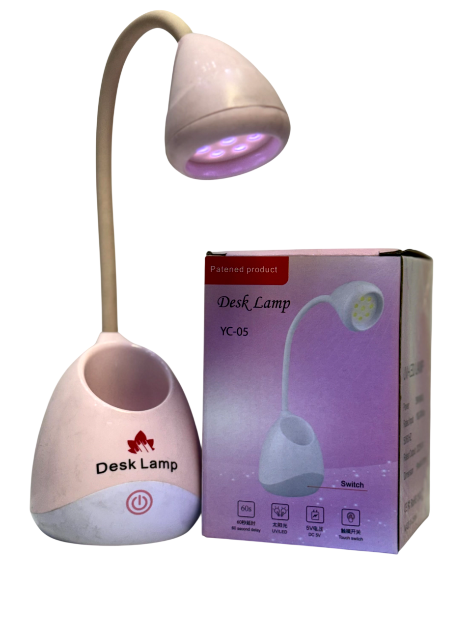 Lámpara Press On YC-05 36W Rosa con Blanco