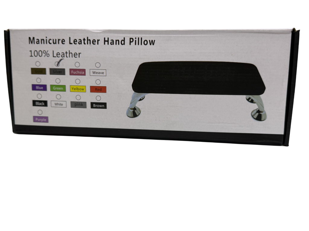 Almohada Reposamanos Cuero Manicura Varios Colores