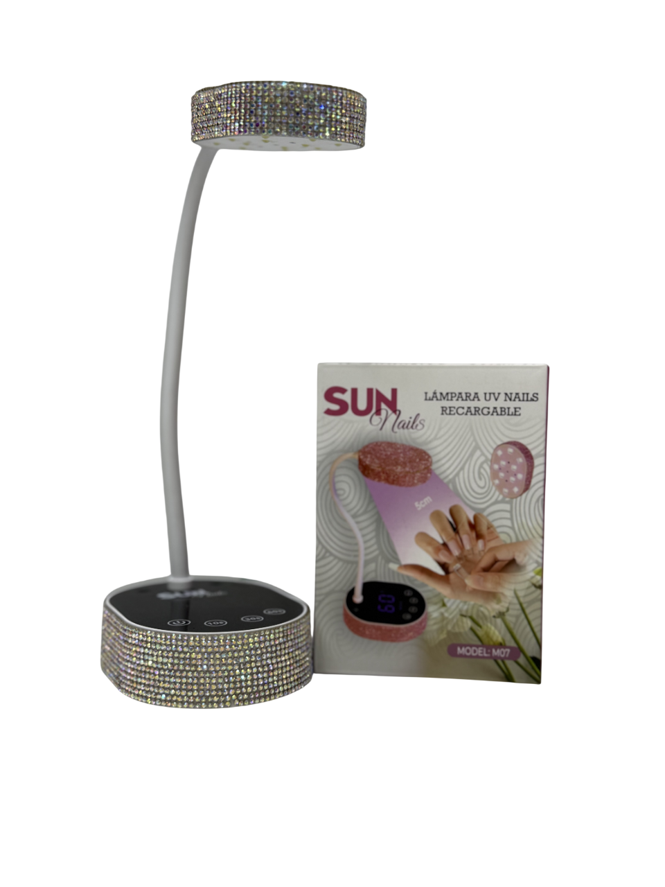 Lámpara Press On SUN M07 Recargable con Cristales