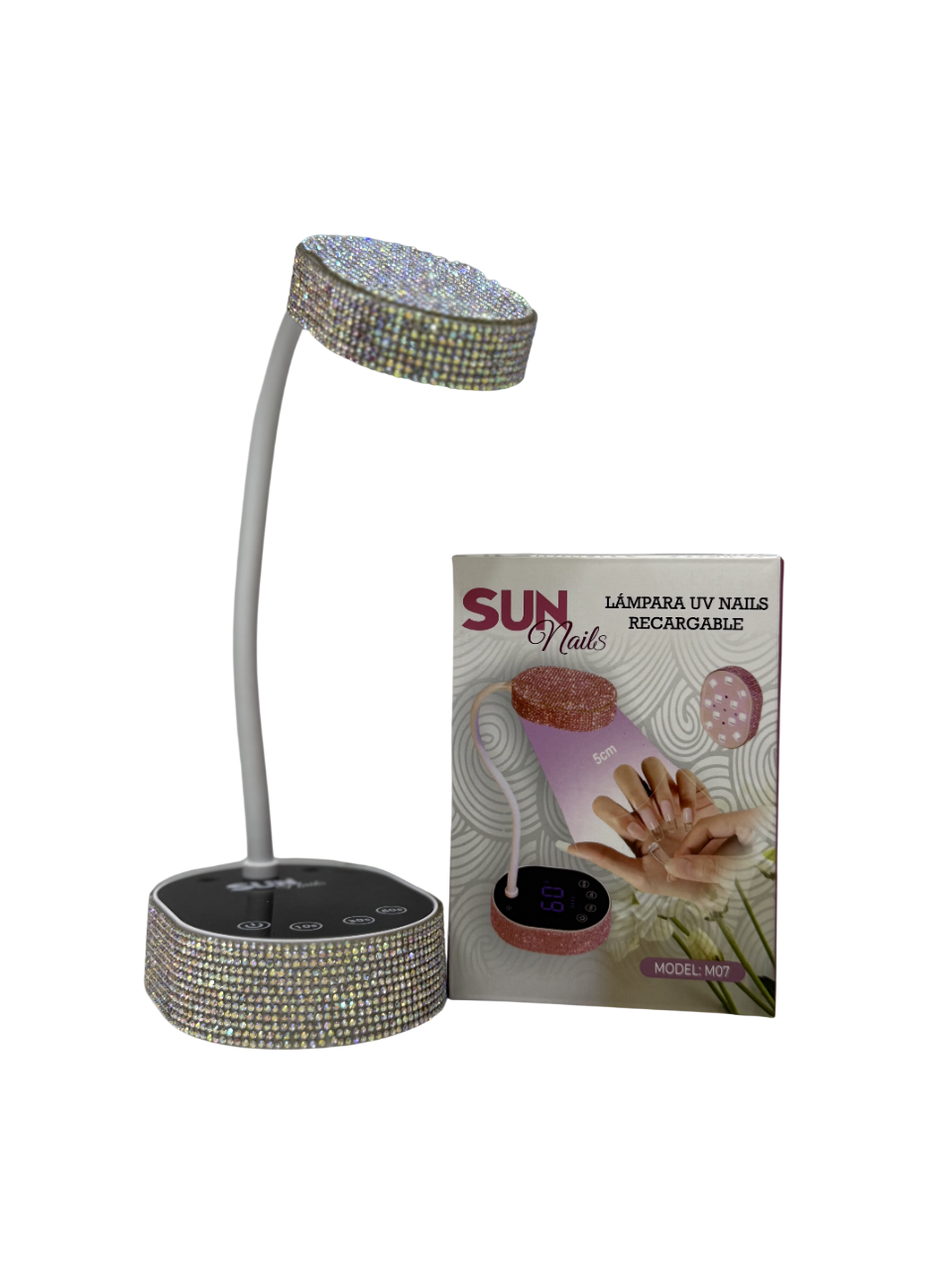 Lámpara Press On SUN M07 Recargable con Cristales