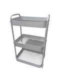 Carrito Organizador Metálico 3 Niveles Blanco