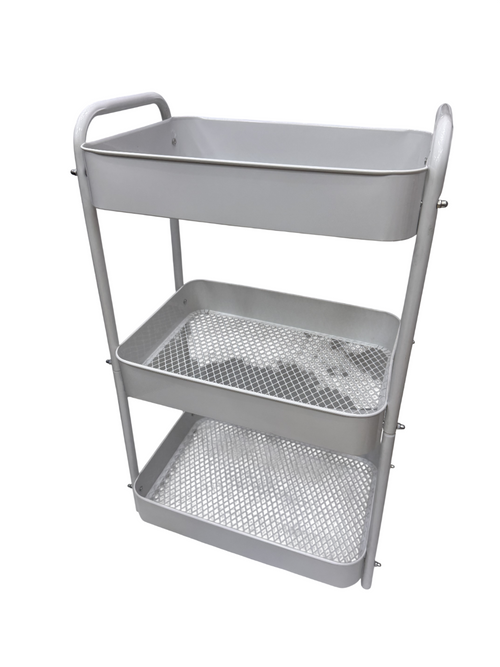 Carrito Organizador Metálico 3 Niveles Blanco