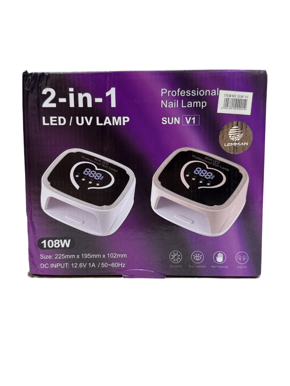Lámpara SUN V1 108W UVLED Profesional Recargable