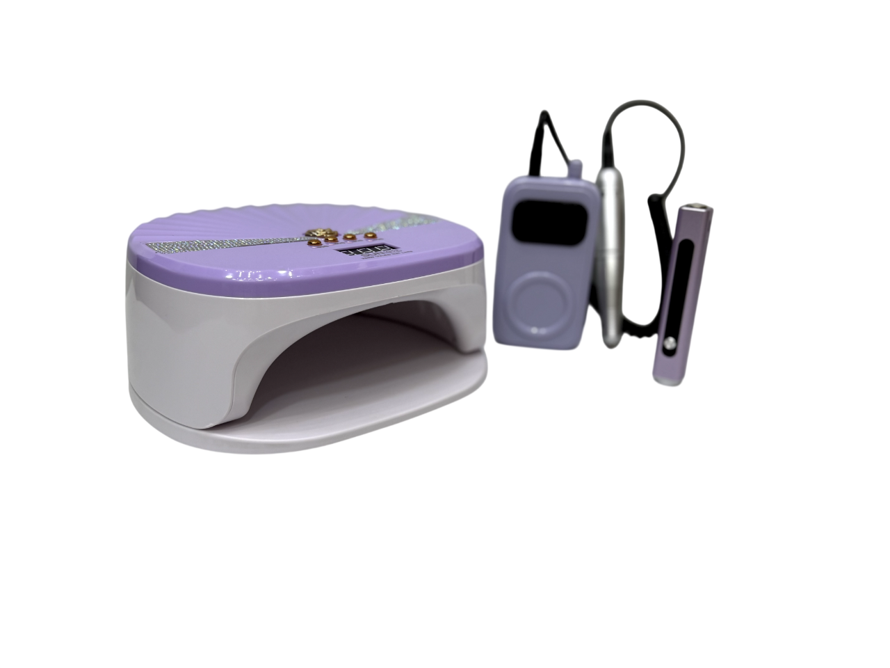 Combo Kit 3-en-1 Manicura Lujo Lavanda Diamantado