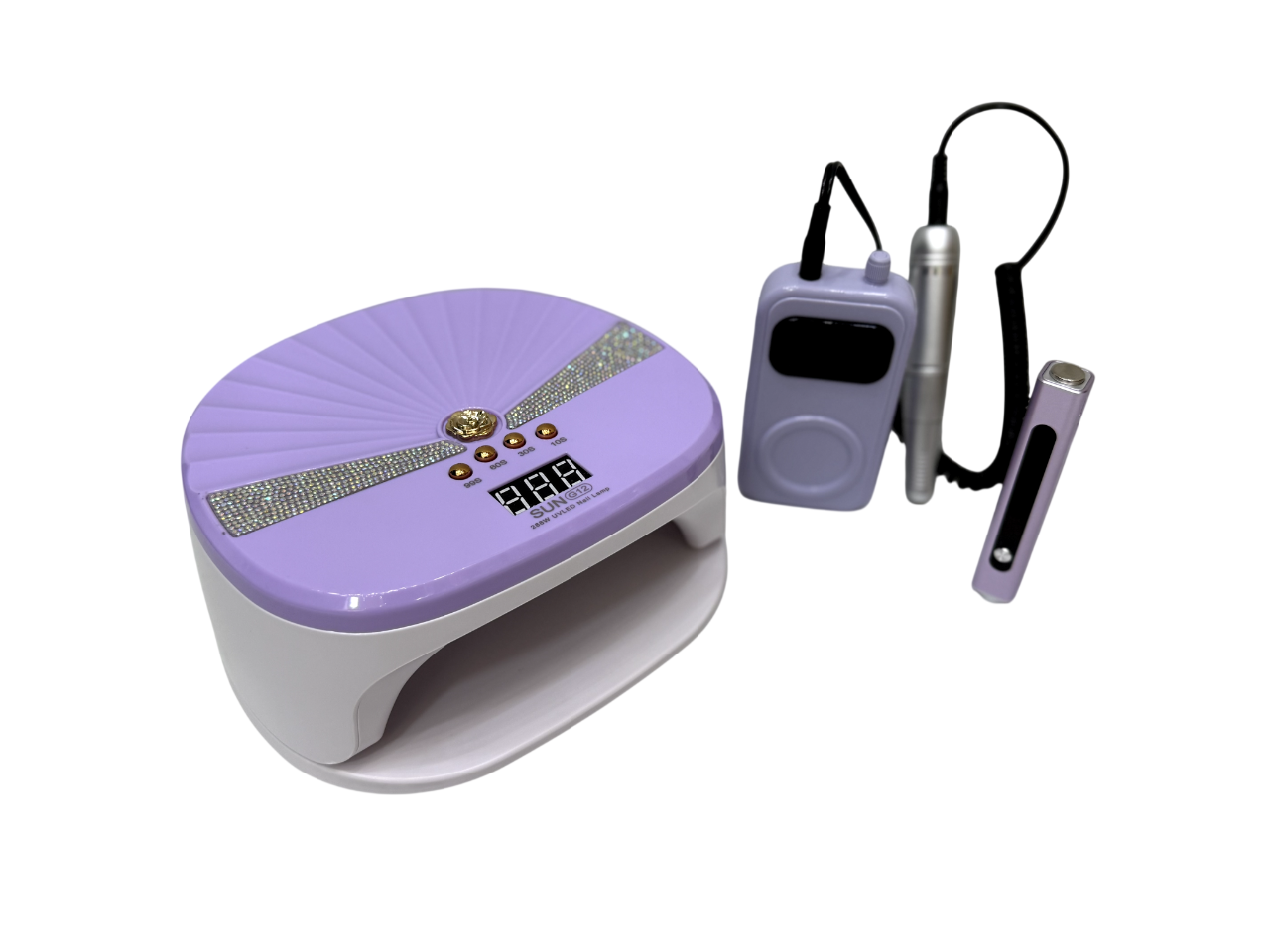 Combo Kit 3-en-1 Manicura Lujo Lavanda Diamantado