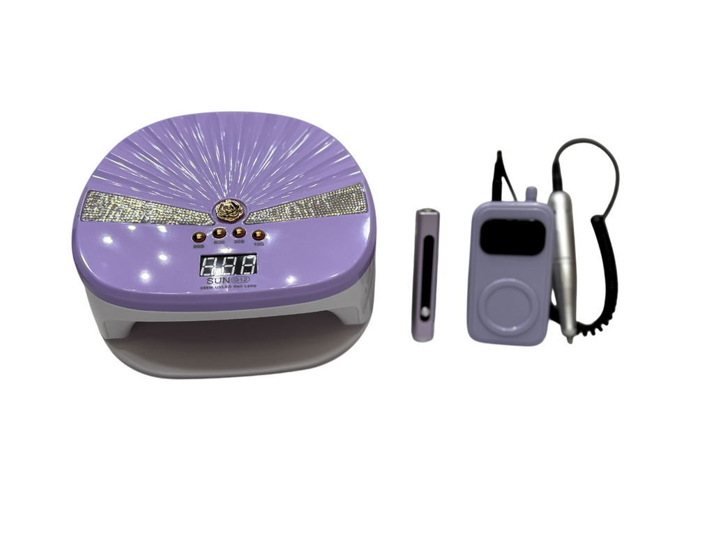 Combo Kit 3-en-1 Manicura Lujo Lavanda Diamantado