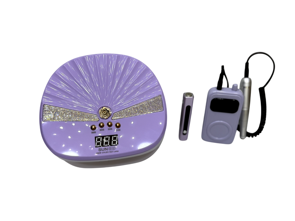 Combo Kit 3-en-1 Manicura Lujo Lavanda Diamantado