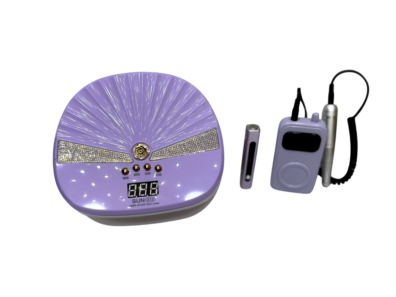 Combo Kit 3-en-1 Manicura Lujo Lavanda Diamantado