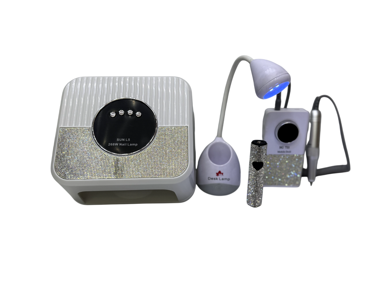 Combo Kit 4-en-1 Manicura Lujo Diamantado Completo